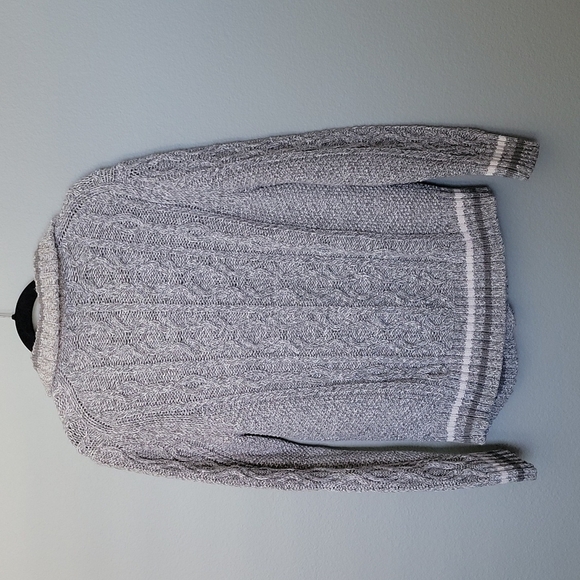 Express Y2K Preppy Collared Button Front Chunky Grandpa Knit Cardigan Large - Picture 7 of 7